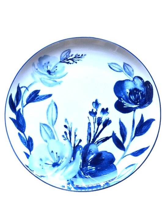 Mikasa Other - Mikasa DARCY 9” Salad Plate adorned with a vivid blue floral pattern, crafted